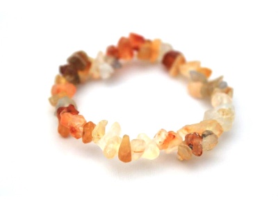 Adult Carnelian Stone Chip Bracelet